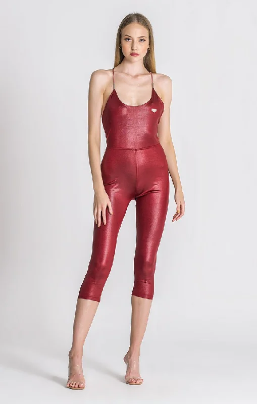  Chic Clothing For WomenBurgundy No Sleep Jumpsuit