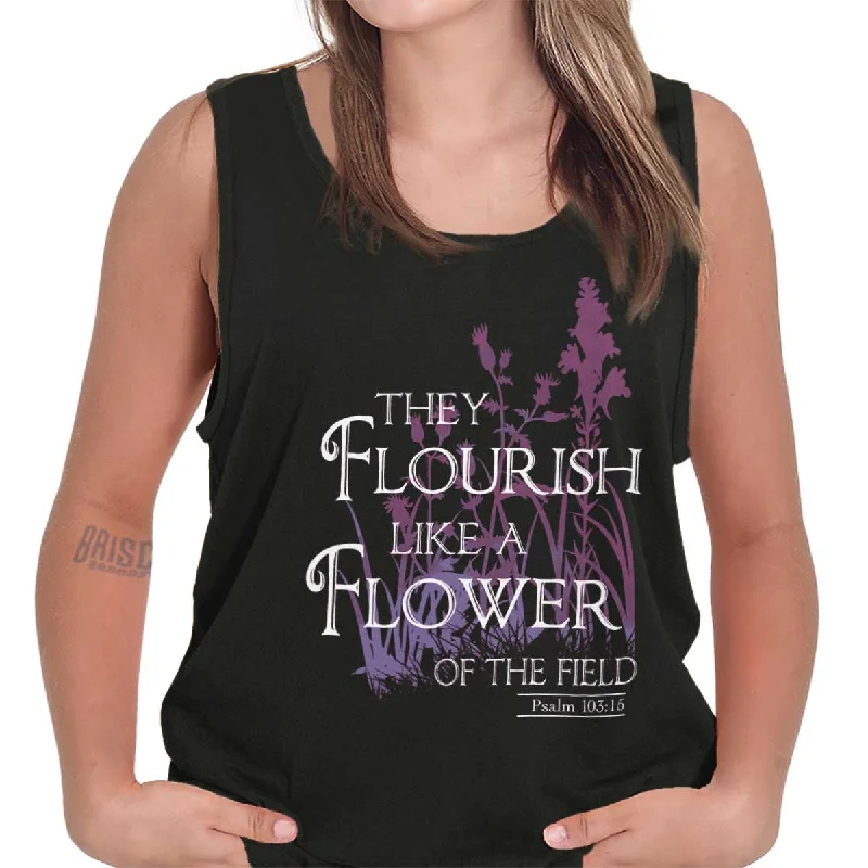  Women's High-End ClothingThey Flourish Like A Flower Tank Top