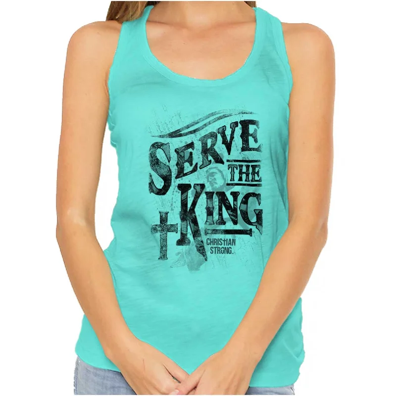  Elegant Women's AttireServe The King Racerback Tank