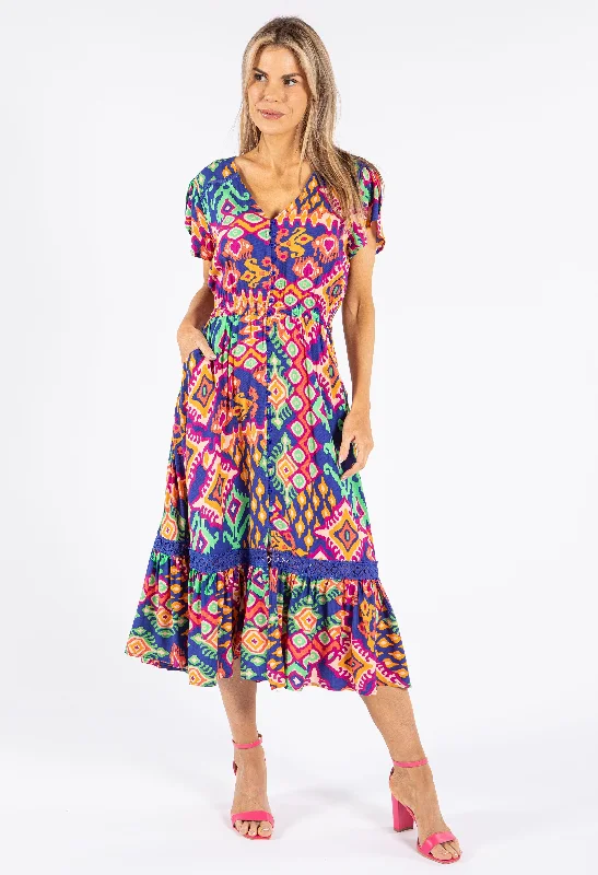  Women's Night-Out ClothesAztec Print Dress