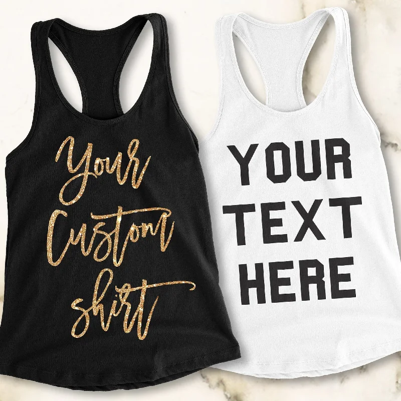  Women's Comfy Loungewear OutfitBerryBetty - CUSTOM TANK TOP Pick Style & Print Color Personalized Women's Top