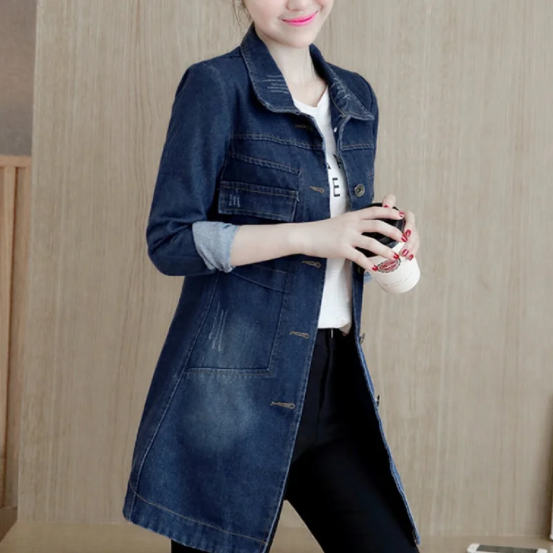  Huge Price CutWomens Mid Length Denim Jacket