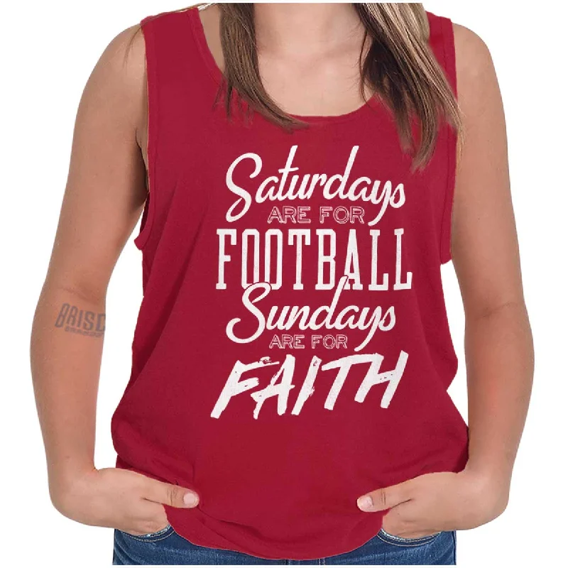  Flash SaleWeekend Football & Faith Tank Top