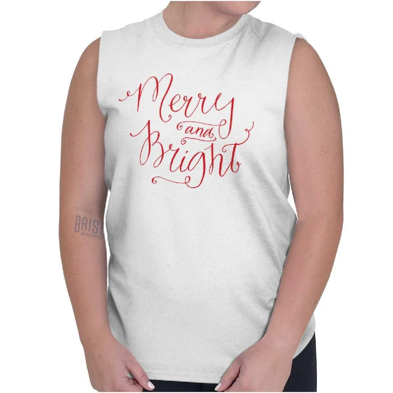  Women's Elegant Evening AttireMerry And Bright Sleeveless T-Shirt