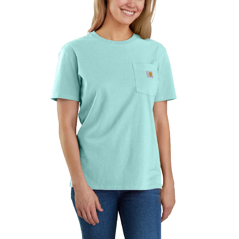  Women's Professional ApparelCarhartt Women's Short Sleeve Pocket T-Shirt_Pastel Turquoise