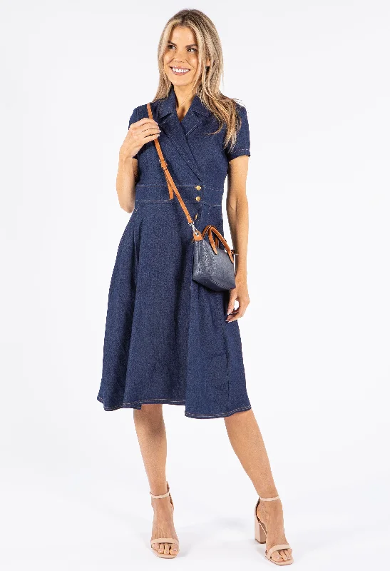  Comfortable Women's ClothesButton A lined Midi Dress