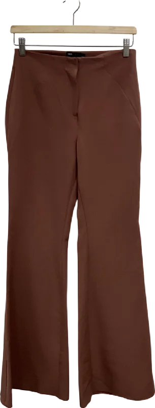  Women's Resort AttireASOS Brown Satin Flared Trousers UK 8