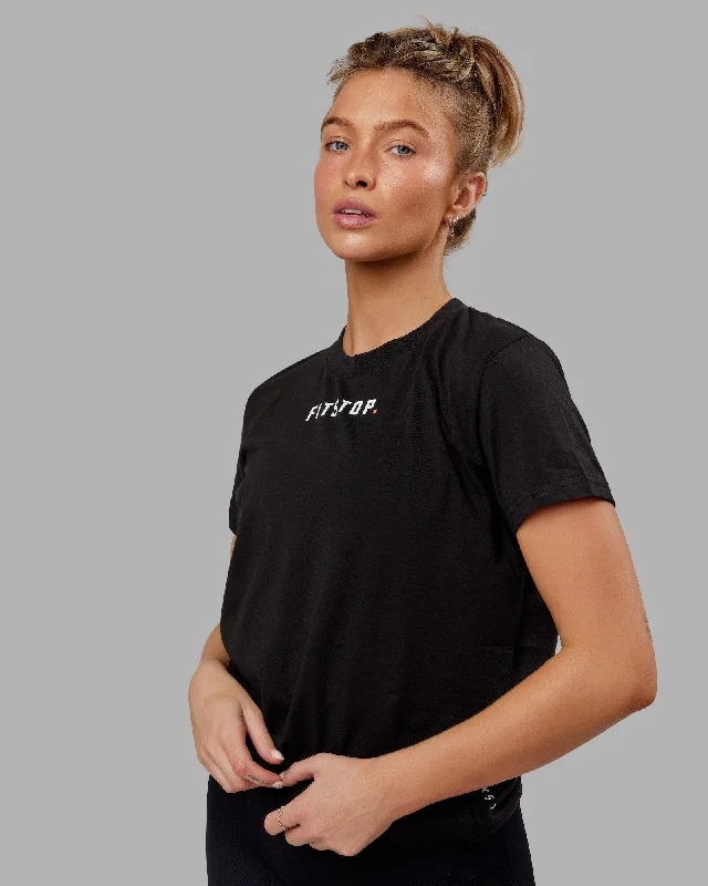  Women's Elegant ApparelFitstop Fast FLXCotton Tee - Black-White