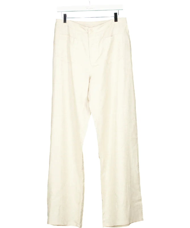  Affordable Trendy Clothes For WomenWhite Fox Beige Live It Up Linen Pants UK L