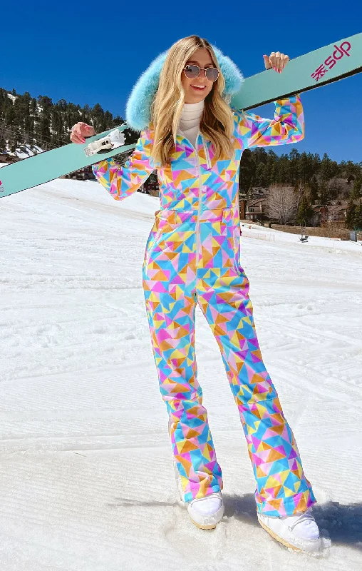  Plus-Size Women's GarmentsSnow Bunny Ski Suit ~ Triangle Geo