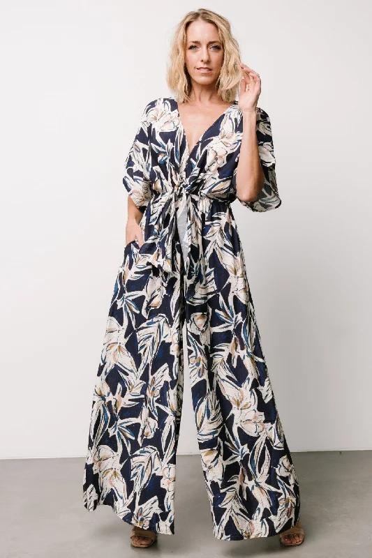  Women's Everyday ClothesGiada Wide Leg Jumpsuit | Navy + Off White