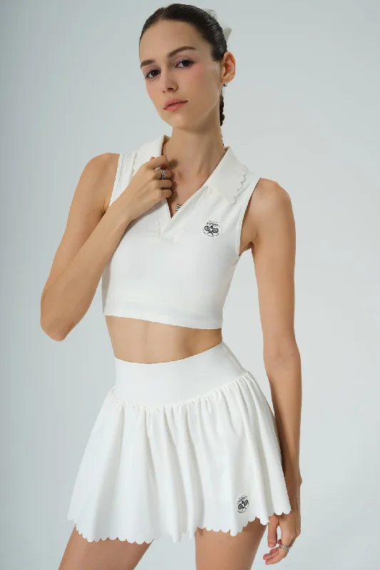  Mega SalesPrestige Cropped Polo - White