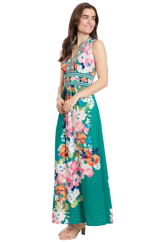  Women's Resort AttireFloral Print Flowy Maxi Dress