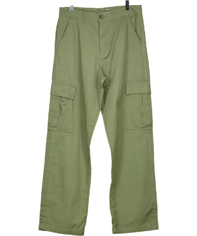  Women's Trendy ClothingFrench Connection Green Twill Cargo Trousers UK 14