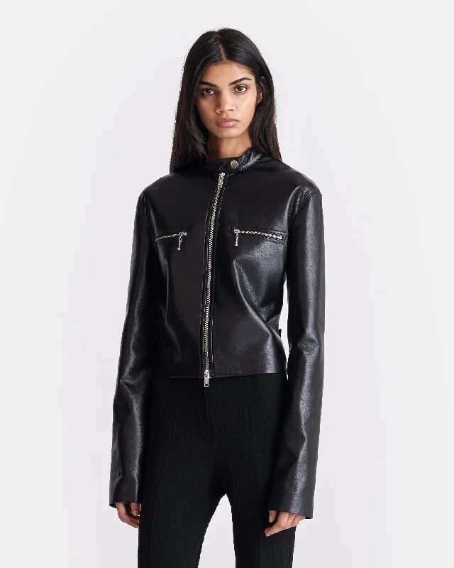  Women's Athleisure ApparelAletta - Okobor™ Alt-Leather Jacket - Black