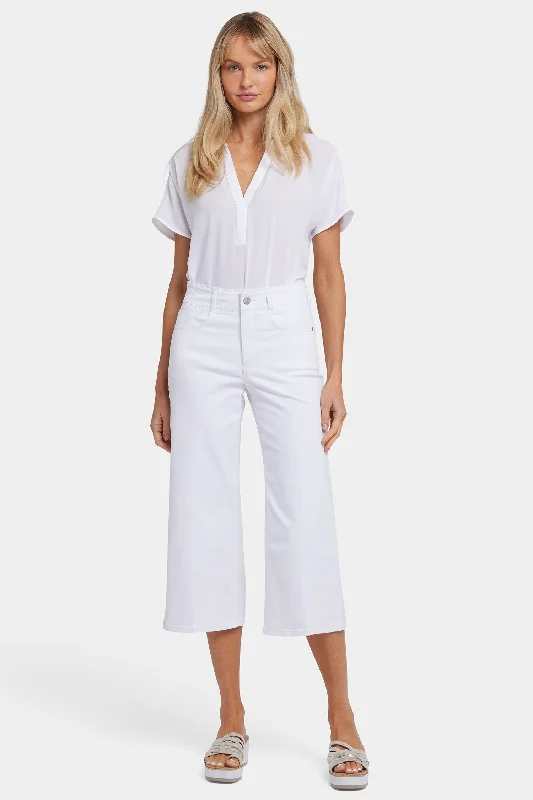  Women's Holiday ApparelBrigitte Wide Leg Capri Jeans - Optic White