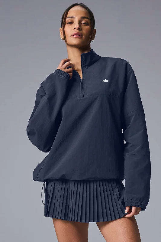  Women's GarmentsLight Weight Takeaway Track Pullover - Navy