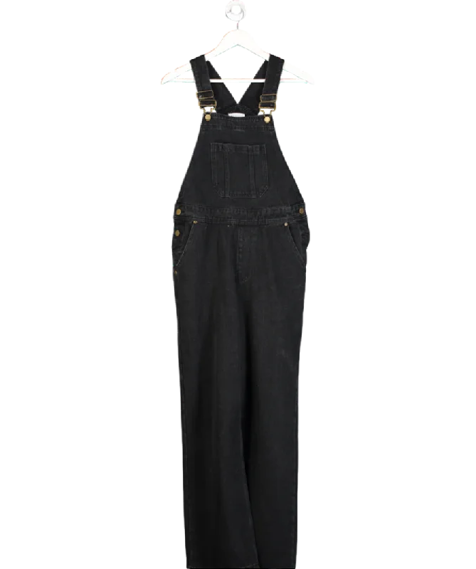  Affordable Luxury Women's GarmentsWarehouse Black Front Pocket Denim Dungarees UK 8